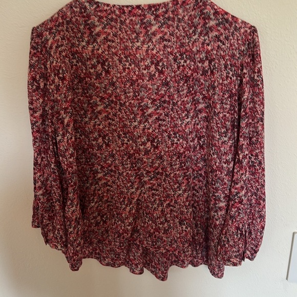 Ba&sh Beautiful Red Button-Front Blouse Size Large (US 10) french girl style - Picture 7 of 9